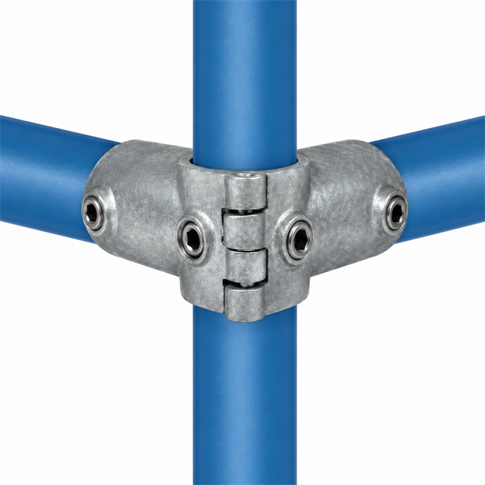 Example of using the 48.3 mm tube connector with blue tubes