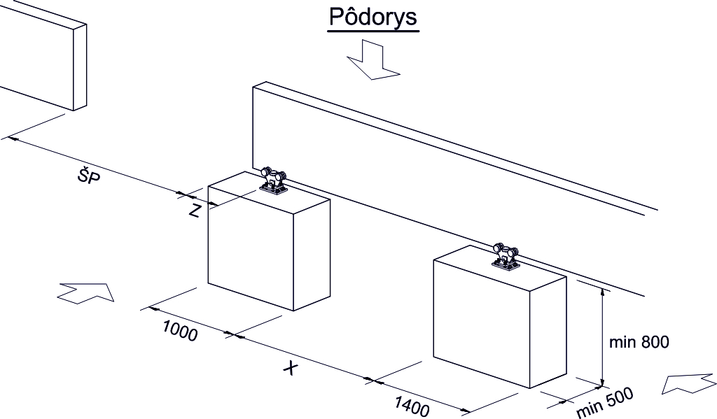 foundation for a cantilever gate