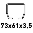 With C-profile 73x61x3,5mm