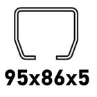With C-profile 95x86x5mm