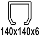 For C-profile 140x140x6 mm