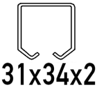 For C-profile 31x34x2 mm