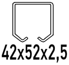 For C-profile 42x52x2.5 mm