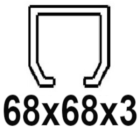 For C-profile 68x68x3 mm