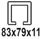 For C-profile 83x79x11 mm