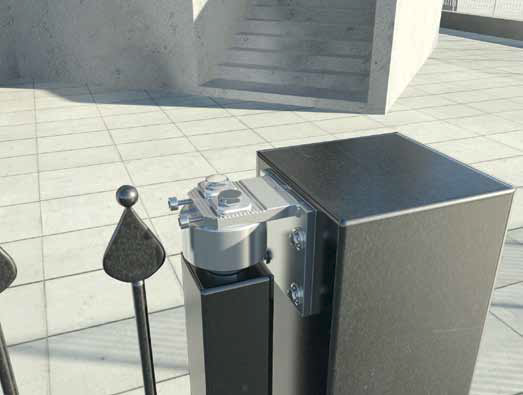 Example of a bearing hinge in use