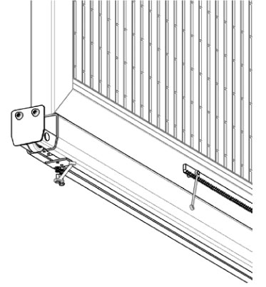 Internal C-profile guide for cantilever sliding gates Internal C-profile guide for cantilever sliding gates