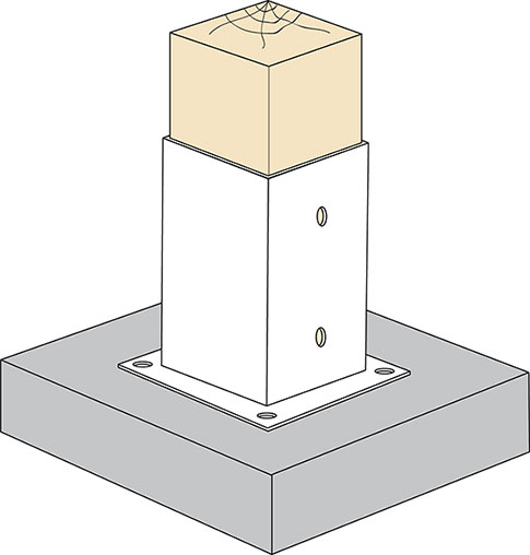 Using a square anchor bracket Using a square anchor bracket