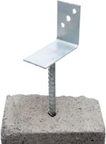 L-shaped 60 mm anchor base with a reinforcing bar L-shaped 60 mm anchor base with a reinforcing bar