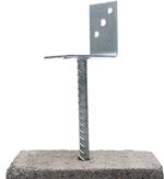 L-shaped 60 mm anchor base with a reinforcing bar L-shaped 60 mm anchor base with a reinforcing bar