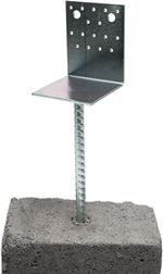 L-shaped anchor base with reinforcing bar L-shaped anchor base with reinforcing bar
