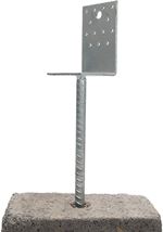 L-shaped anchor base with reinforcing bar L-shaped anchor base with reinforcing bar