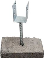 U-shaped 60 mm anchor base with rebar