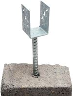 U-shaped 60 mm anchor base with rebar
