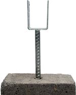 U-shaped 60 mm anchor base with rebar