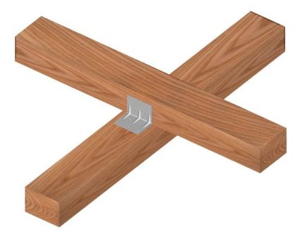 Example of using a structural angle bracket without holes and with regular reinforcement Example of using a structural angle bracket without holes and with regular reinforcement