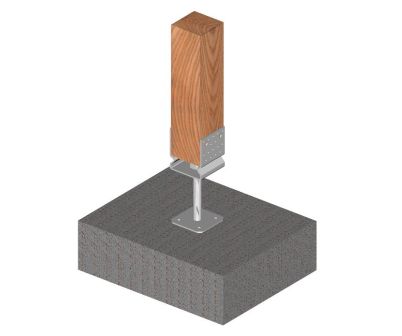 Example of using a U-shaped anchor base with a pressed profile and screw-down base