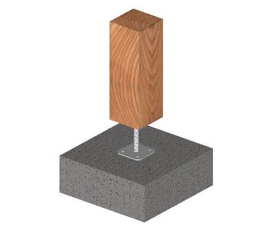 Example of using a pillar base with a fixed top plate Example of using a pillar base with a fixed top plate