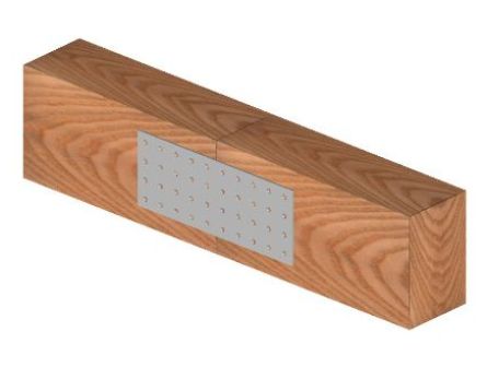 Example of how to use a structural connector plate without holes Example of how to use a structural connector plate without holes
