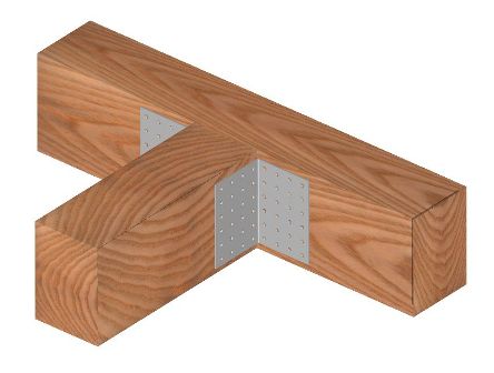 Example of using a standard unreinforced structural angle bracket Example of using a standard unreinforced structural angle bracket