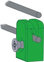 Screw-on wire mesh fence clip