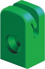 Screw-on wire mesh fence clip