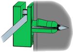Drive-in wire mesh fence clip