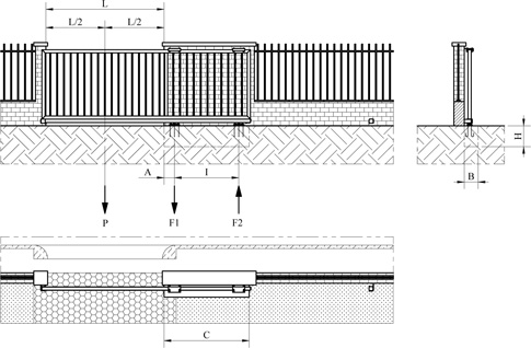 Sliding gate diagram Sliding gate diagram