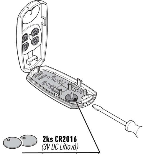 Replacing the battery in the CAME Top TOP-432EV remote control