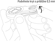 2. Lift the bottom of the cover by approximately 0.5mm