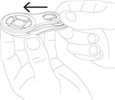 3. Gently push the cover upwards