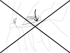 4. Do not press on the top part of the cover