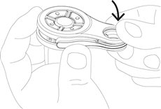 7. Position the bottom part of the cover and join the two parts together