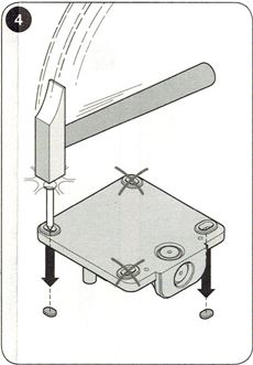 3. Punch out the holes needed for installation 3. Punch out the holes needed for installation