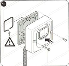 12. Place the cover on the photocell and secure it with screws. Don’t forget the insulating rubber seal 12. Place the cover on the photocell and secure it with screws. Don’t forget the insulating rubber seal