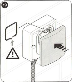 13. Fit the transparent cover. Don’t forget the insulating rubber seal. 13. Fit the transparent cover. Don’t forget the insulating rubber seal.