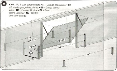 Photocell wiring for an up-and-over garage door Photocell wiring for an up-and-over garage door