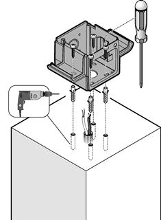 Drilling holes for the NICE Era Light EL/ELB/EL24 warning light Drilling holes for the NICE Era Light EL/ELB/EL24 warning light