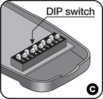 NICE Flo remote control DIP switch