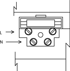 NICE Moonclever MCMC424L drive power wiring diagram - live and neutral