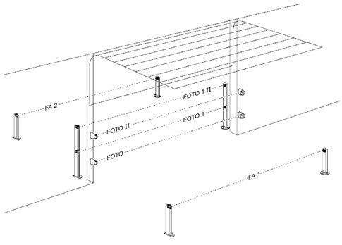 Photocell wiring for a sectional garage door