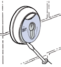 Pry off the cover of the operator key switch Pry off the cover of the operator key switch