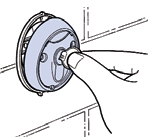 Turn the key in the operator key switch and pull off the front section Turn the key in the operator key switch and pull off the front section