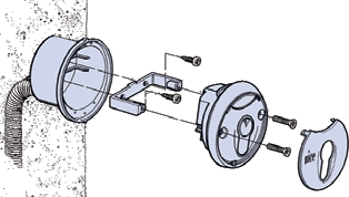Installing the NICE MoonKey MOSIU drive key switch Installing the NICE MoonKey MOSIU drive key switch