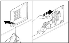 Removing the NiceWay wireless button from the NICE Opla cover