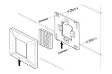 Installing the NiceWay wireless button in the NICE Opla cover