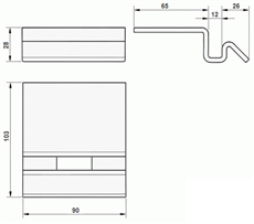 NICE PLA10 electric lock striker dimensions