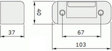 NICE PLA11 electric lock stop dimensions NICE PLA11 electric lock stop dimensions
