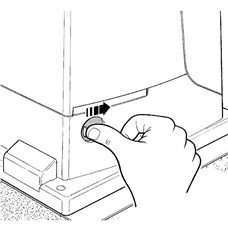 1. Slide open the release lock cover