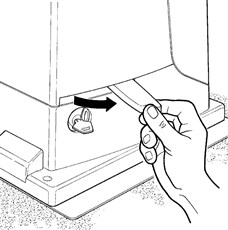 3. Pull out the release lever